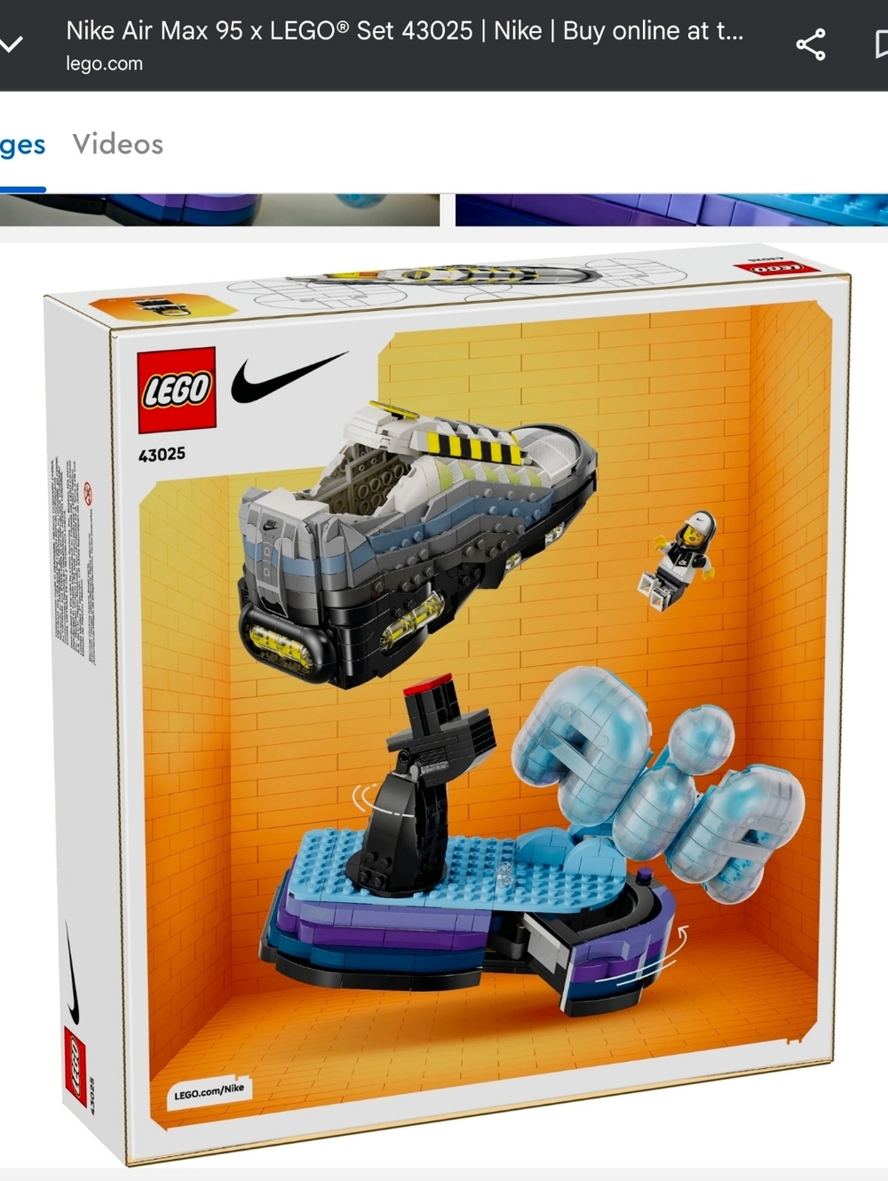 LEGO x Nike Air Max 95 Display Set - Gray, Blue, Black